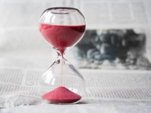 hourglass for time management