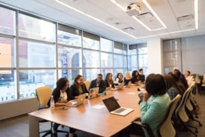 students at pre-medical conference