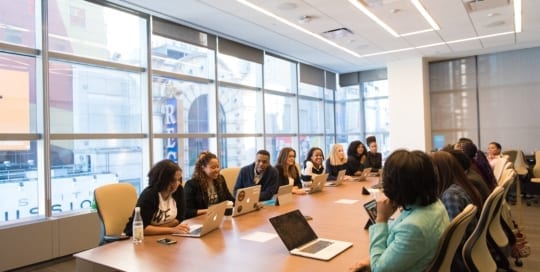 students at pre-medical conference